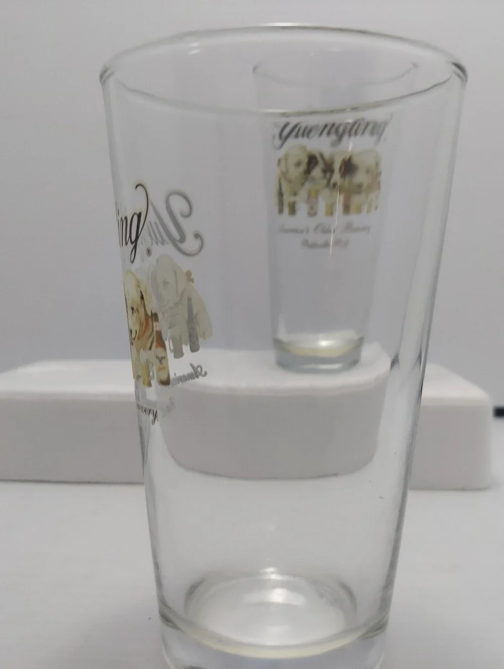 Yuengling Clear Pint Glass with Dog Artwork - Clear - Picture 4 of 14
